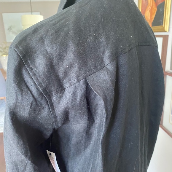 EQUIPMENT BLACK LINEN DRESS NEW fit larger - Picture 9 of 9